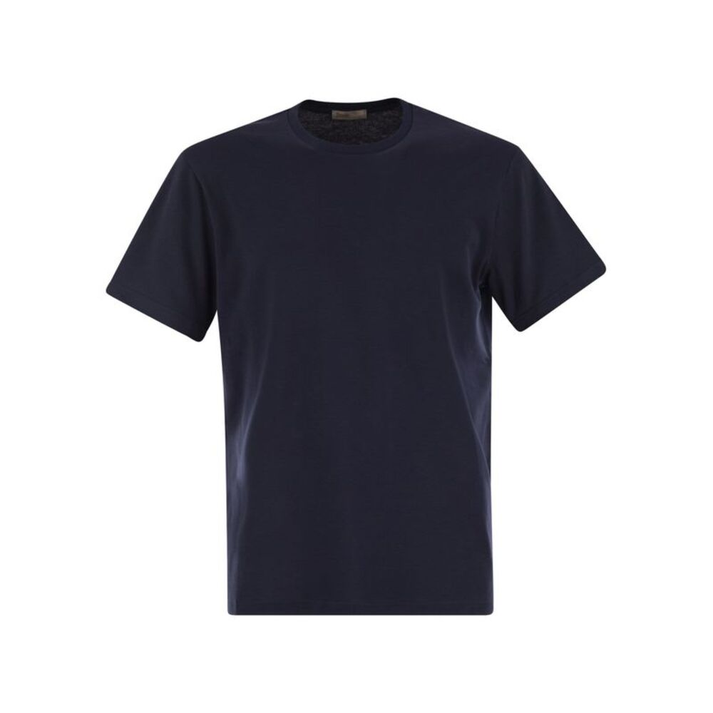 Herno Men Resort T-Shirt In Cotton And Light Stretch Nylon
